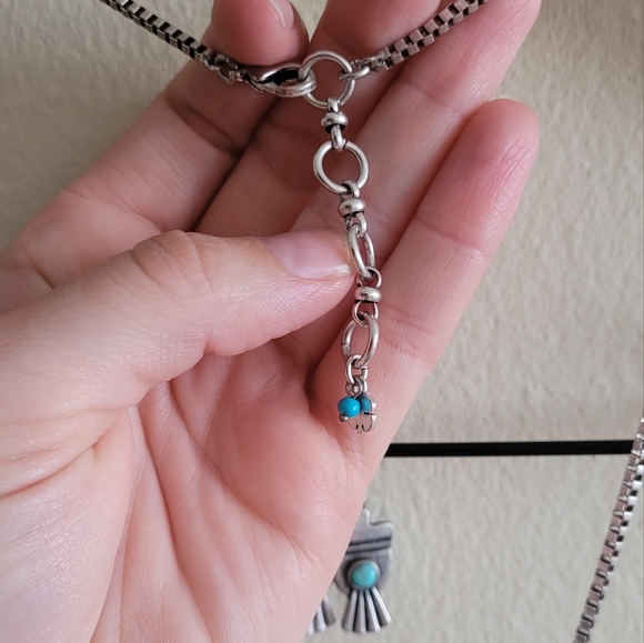 Lucky Brand turquoise and silver necklace and earring set - Picture 7 of 7